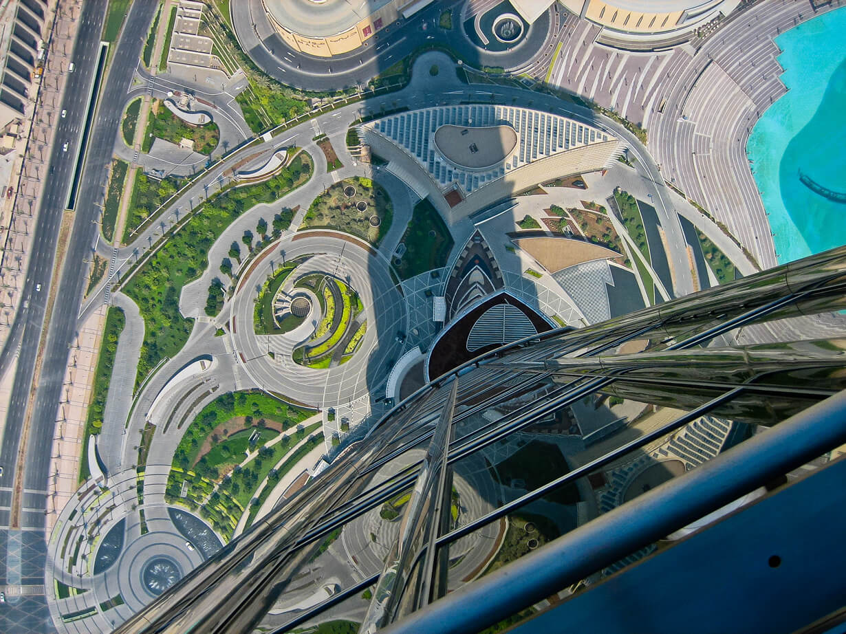Aufgenommen aus dem 124. Stock des Burj Khalifa